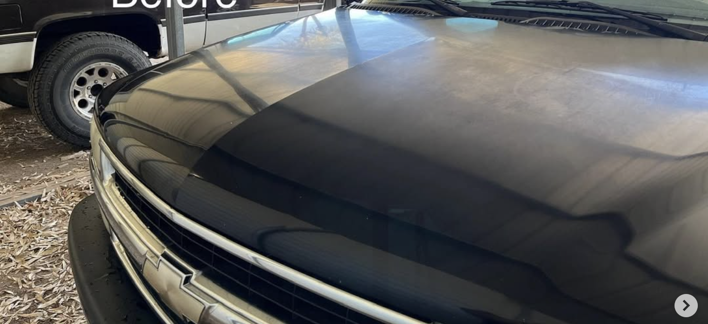 Black car before detailing